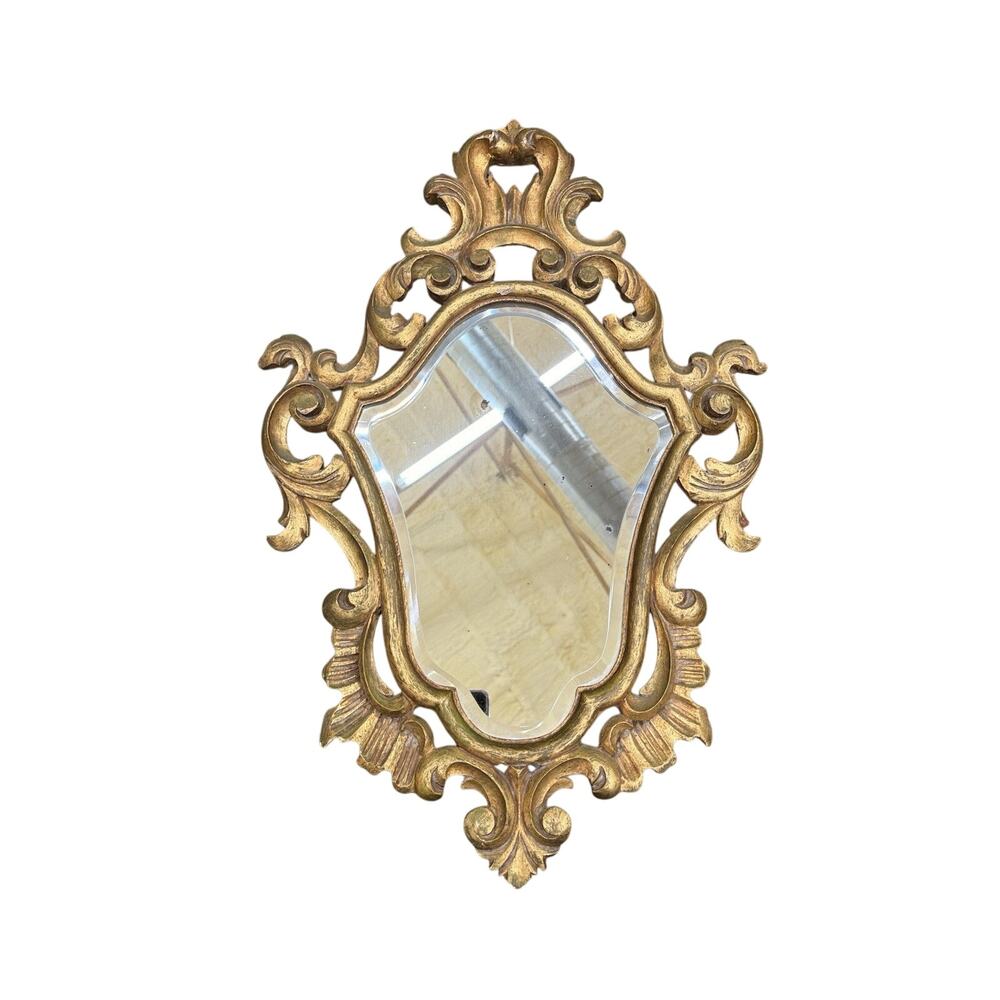 Antique Vintage Ornate French Rocco Style Wall Mirror Gorgeous!!!🔥👀